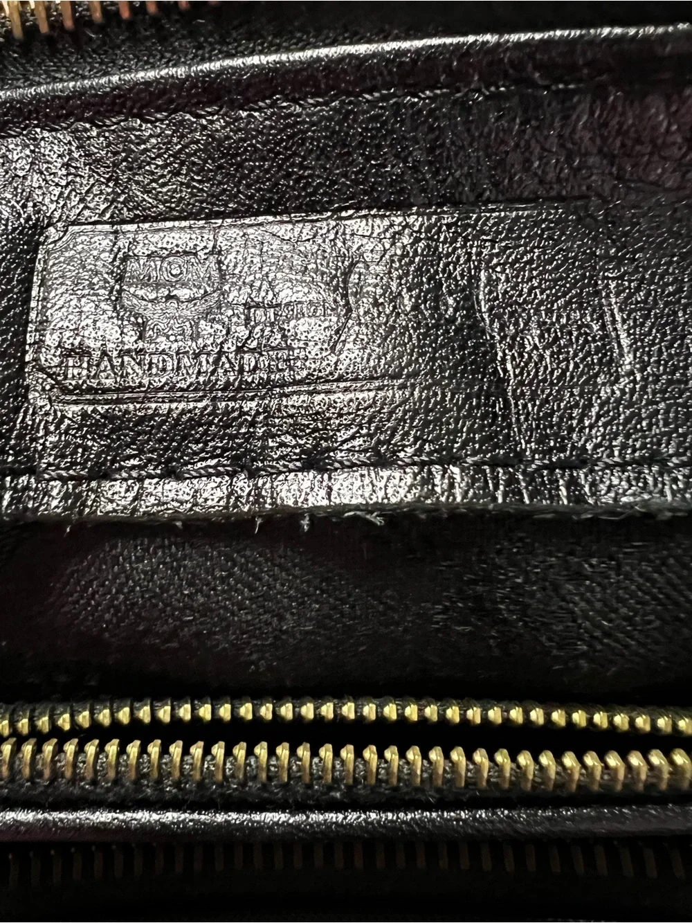Vintage MCM München Black Visetos Boston Satchel Crossbody Bag